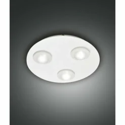 Luminaires Fabas Luce Éclairage Led|Plafonnier Fabas Luce Swan LED Blanc, 3 lumières