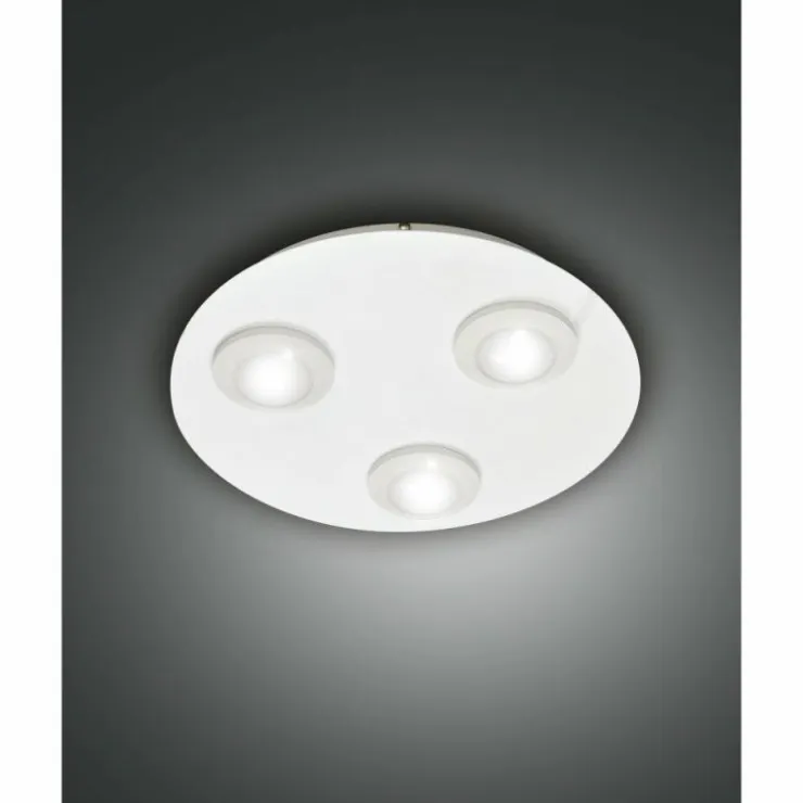 Luminaires Fabas Luce Éclairage Led|Plafonnier Fabas Luce Swan LED Blanc, 3 lumières