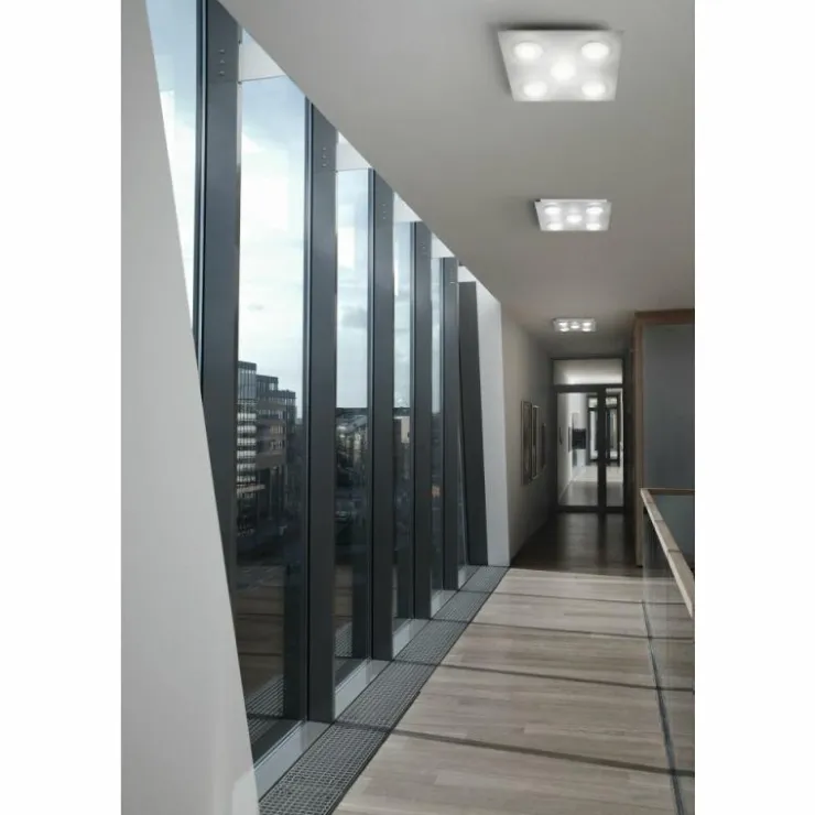 Luminaires Fabas Luce Éclairage Led|Plafonnier Fabas Luce Swan LED Blanc, 5 lumières