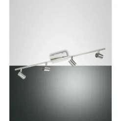 Luminaires Fabas Luce Spots Et Projecteurs|Plafonnier Fabas Luce Tucson Nickel mat, 4 lumières