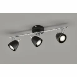 FHL easy Spots Et Projecteurs|Plafonnier FHL-easy Gemma Chrome, Noir, 3 lumières