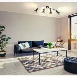 FHL easy Spots Et Projecteurs|Plafonnier FHL-easy Jess Noir, 4 lumières