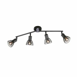 FHL easy Spots Et Projecteurs|Plafonnier FHL-easy Jess Noir, 4 lumières