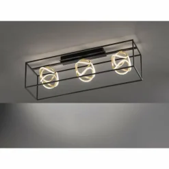 Luminaires Fischer & Honsel Éclairage Led|Plafonnier Fischer & Honsel premium Gesa LED Noir, 1 lumière