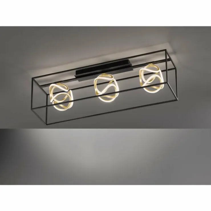 Luminaires Fischer & Honsel Éclairage Led|Plafonnier Fischer & Honsel premium Gesa LED Noir, 1 lumière