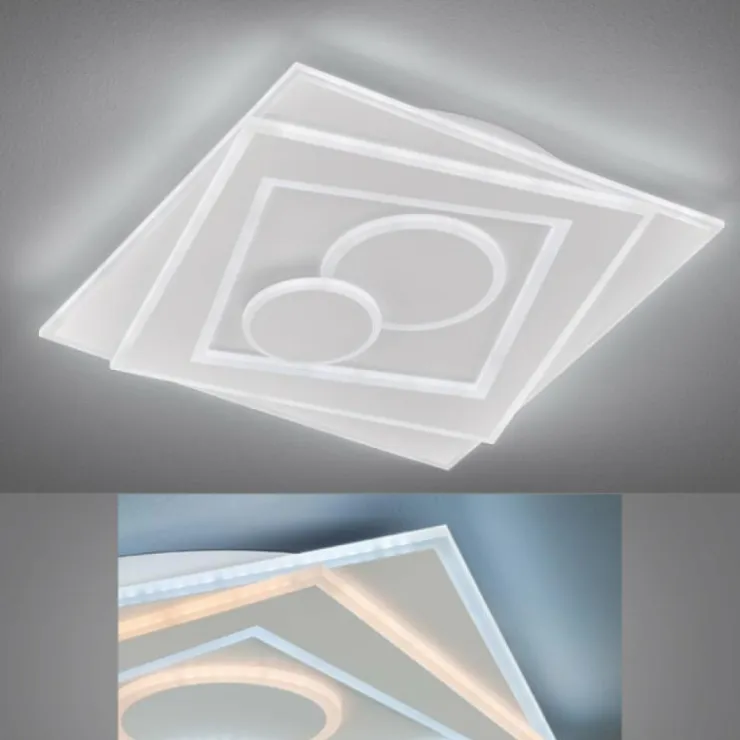 Luminaires Fischer & Honsel Éclairage Led|Plafonnier Fischer & Honsel Ratio LED Blanc, 1 lumière, Télécommandes