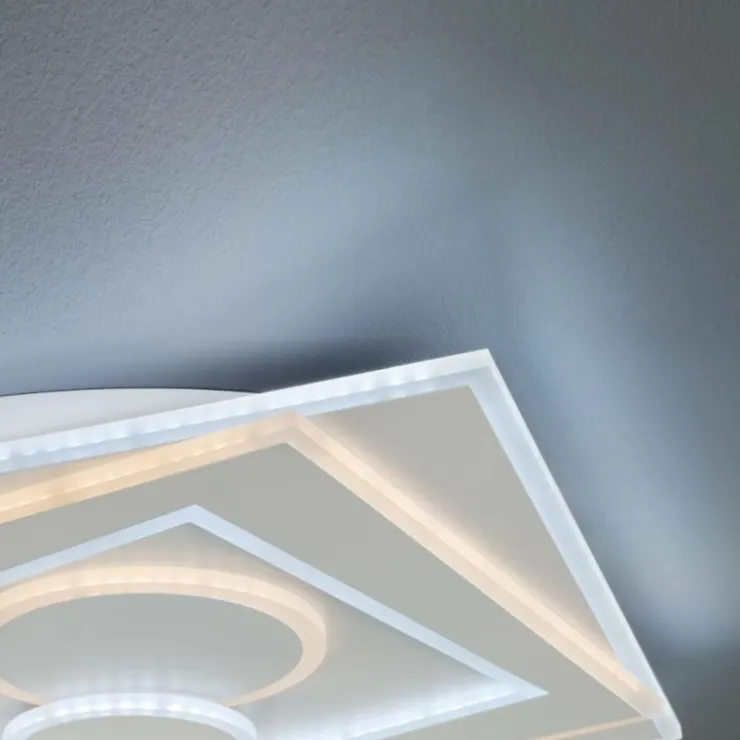 Luminaires Fischer & Honsel Éclairage Led|Plafonnier Fischer & Honsel Ratio LED Blanc, 1 lumière, Télécommandes