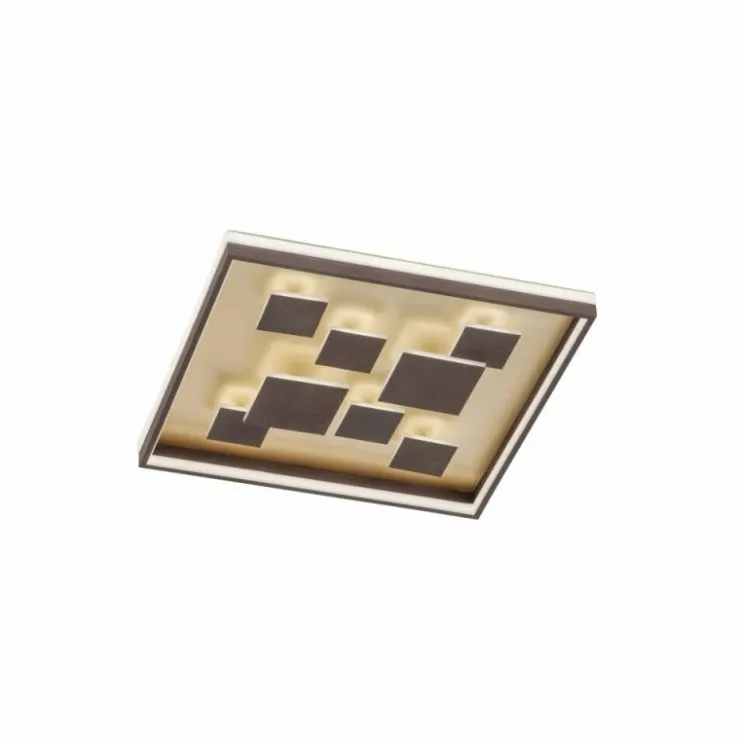 Luminaires Fischer & Honsel Éclairage Led|Plafonnier Fischer & Honsel Rico LED Brun, 1 lumière