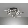 Luminaires Fischer & Honsel Éclairage Led|Plafonnier Fischer & Honsel Cross TW LED Noir, 7 lumières, Télécommandes
