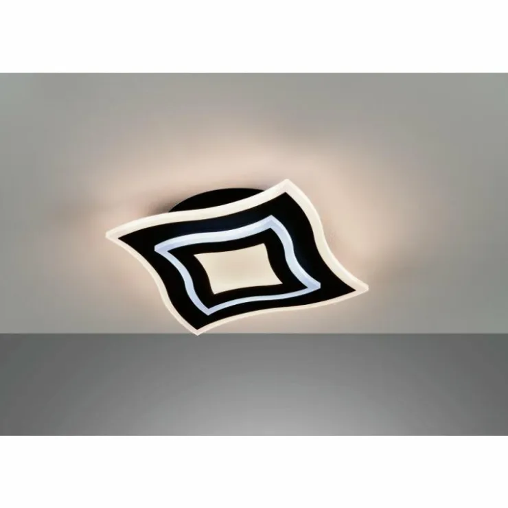 Luminaires Fischer & Honsel Éclairage Led|Plafonnier Fischer & Honsel Gorden LED Noir, 1 lumière, Télécommandes