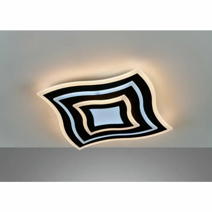 Luminaires Fischer & Honsel Éclairage Led|Plafonnier Fischer & Honsel Gorden LED Noir, 1 lumière, Télécommandes