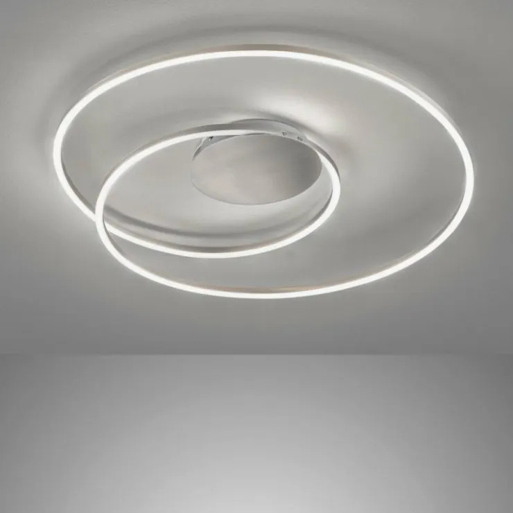 Luminaires Fischer & Honsel Éclairage Led|Plafonnier Fischer & Honsel Holy LED Nickel mat, 1 lumière, Télécommandes