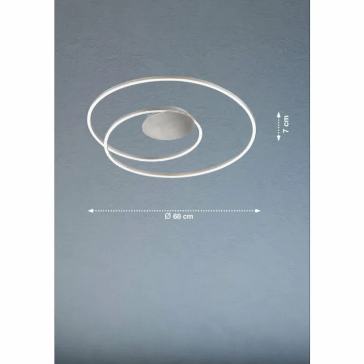 Luminaires Fischer & Honsel Éclairage Led|Plafonnier Fischer & Honsel Holy LED Nickel mat, 1 lumière, Télécommandes