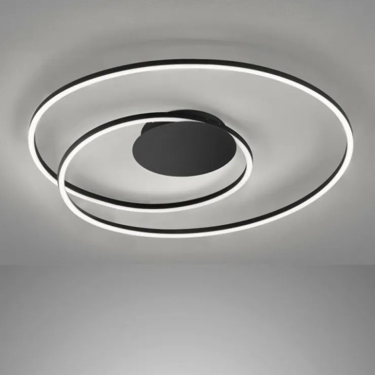 Luminaires Fischer & Honsel Éclairage Led|Plafonnier Fischer & Honsel Holy LED Noir, 1 lumière, Télécommandes