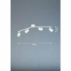 Luminaires Fischer & Honsel Spots Et Projecteurs|Plafonnier Fischer & Honsel Vano Blanc, 4 lumières