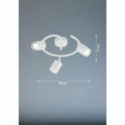Luminaires Fischer & Honsel Spots Et Projecteurs|Plafonnier Fischer & Honsel Vano Blanc, 3 lumières