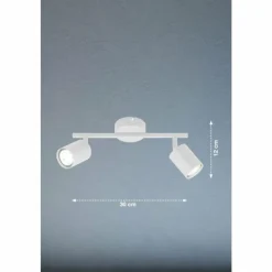 Luminaires Fischer & Honsel Spots Et Projecteurs|Plafonnier Fischer & Honsel Vano Blanc, 2 lumières