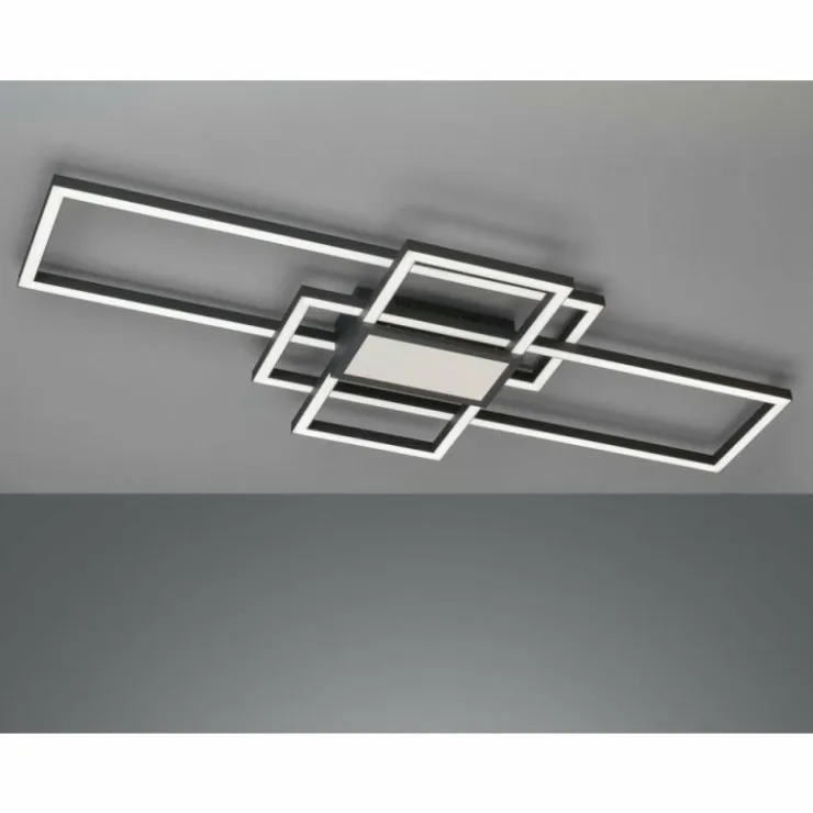 Luminaires Fischer & Honsel Éclairage Led|Plafonnier Fischer & Honsel Seth LED Noir, 1 lumière, Télécommandes
