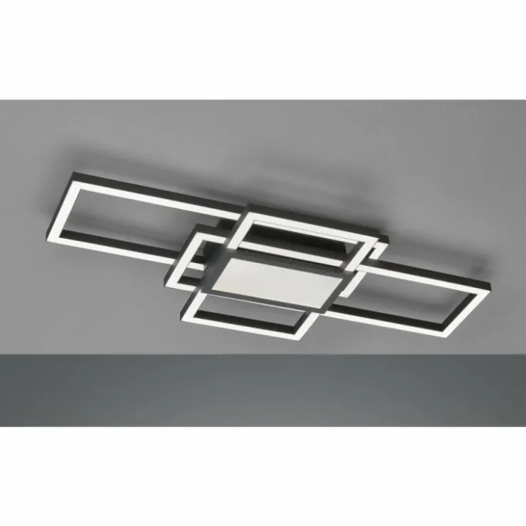 Luminaires Fischer & Honsel Éclairage Led|Plafonnier Fischer & Honsel Seth LED Noir, 1 lumière, Télécommandes