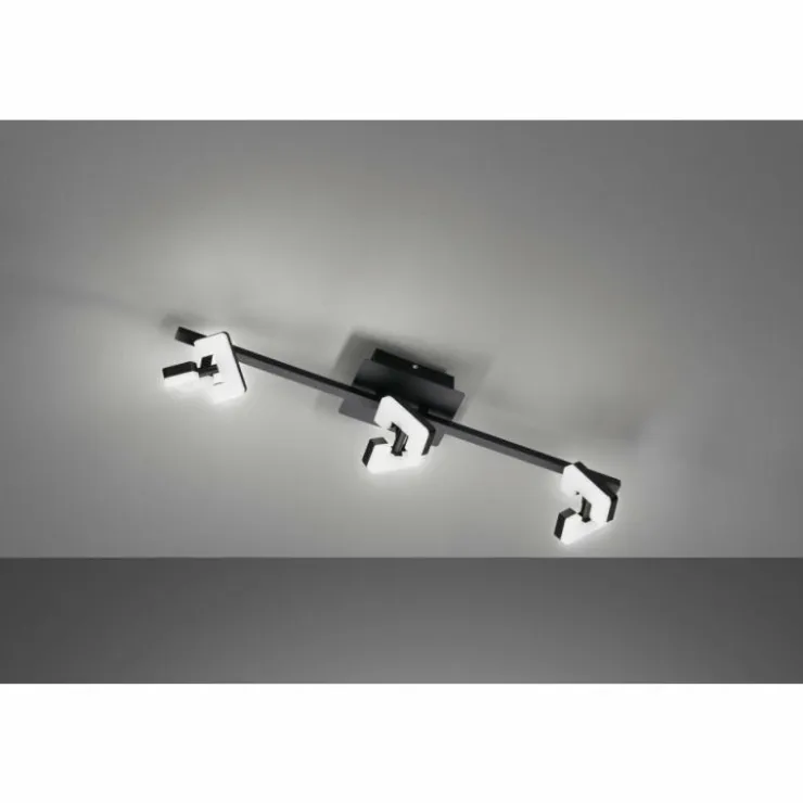 Luminaires Fischer & Honsel Éclairage Led|Plafonnier Fischer & Honsel Ray LED Noir, 3 lumières