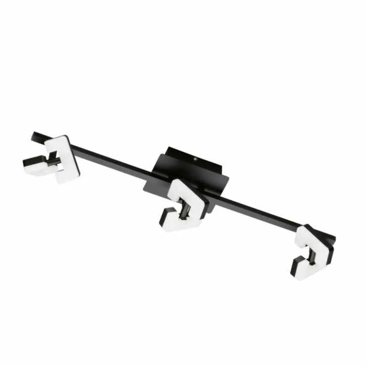 Luminaires Fischer & Honsel Éclairage Led|Plafonnier Fischer & Honsel Ray LED Noir, 3 lumières