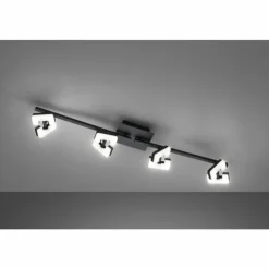 Luminaires Fischer & Honsel Éclairage Led|Plafonnier Fischer & Honsel Ray LED Noir, 4 lumières