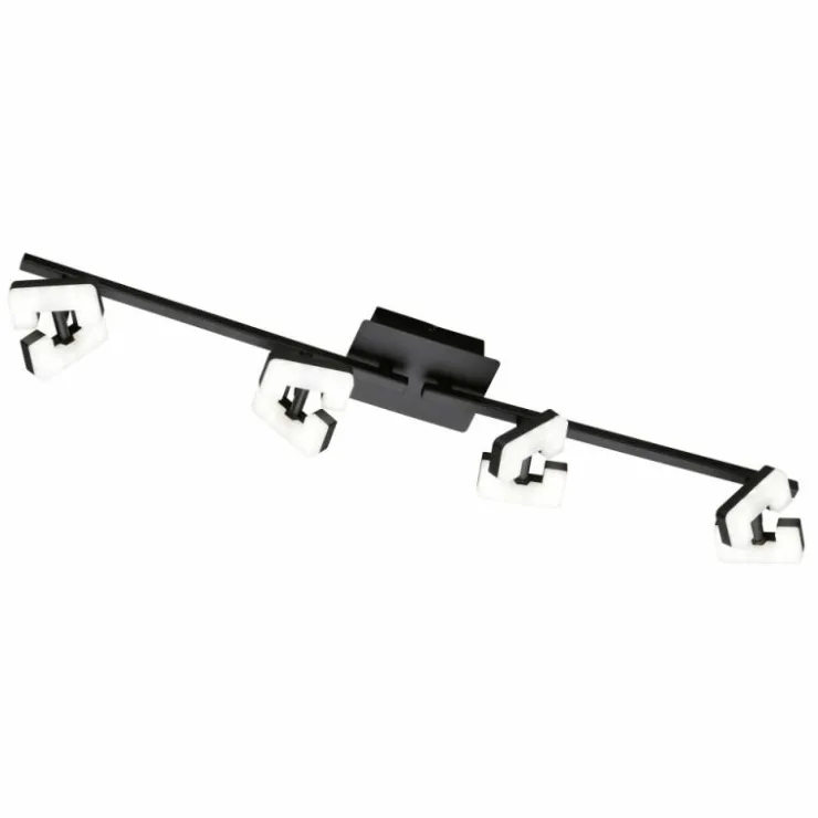 Luminaires Fischer & Honsel Éclairage Led|Plafonnier Fischer & Honsel Ray LED Noir, 4 lumières