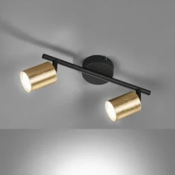 Luminaires Fischer & Honsel Éclairage Led|Plafonnier Fischer & Honsel Vano LED Noir, 2 lumières