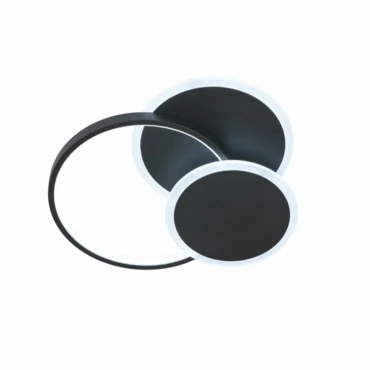 Luminaires Fischer & Honsel Éclairage Led|Plafonnier Fischer & Honsel Tomo LED Noir, 1 lumière, Télécommandes