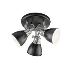 Luminaires Fischer & Honsel Plafonniers|Plafonnier Fischer-Honsel Wales Noir, 3 lumières