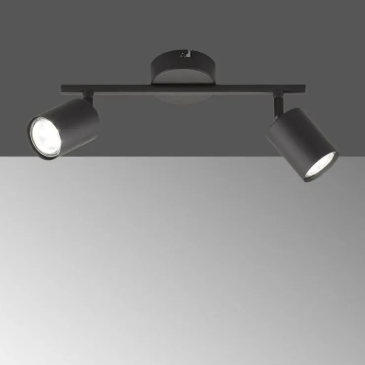 Luminaires Fischer & Honsel Plafonniers|Plafonnier Fischer-Honsel Vano Noir, 2 lumières
