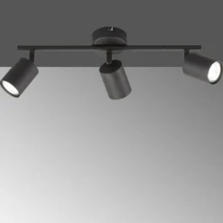 Luminaires Fischer & Honsel Spots Et Projecteurs|Plafonnier Fischer-Honsel Vano Noir, 3 lumières