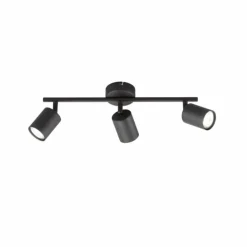 Luminaires Fischer & Honsel Spots Et Projecteurs|Plafonnier Fischer-Honsel Vano Noir, 3 lumières