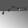 Luminaires Fischer & Honsel Spots Et Projecteurs|Plafonnier Fischer-Honsel Vano Noir, 4 lumières