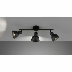 Luminaires Fischer & Honsel Spots Et Projecteurs|Plafonnier Fischer-Honsel Speedy Noir, 3 lumières