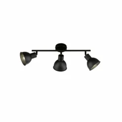 Luminaires Fischer & Honsel Spots Et Projecteurs|Plafonnier Fischer-Honsel Speedy Noir, 3 lumières