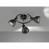 Luminaires Fischer & Honsel Spots Et Projecteurs|Plafonnier Fischer-Honsel Speedy Noir, 3 lumières