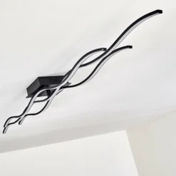 hofstein Éclairage Led|Plafonnier Flow LED Noir, 3 lumières