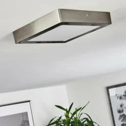 hofstein Éclairage Led|Plafonnier Fnsrud LED Nickel mat, 1 lumière