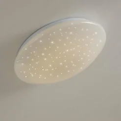 hofstein Éclairage Led|Plafonnier FOXES LED Blanc, 1 lumière, Télécommandes, Changeur de couleurs