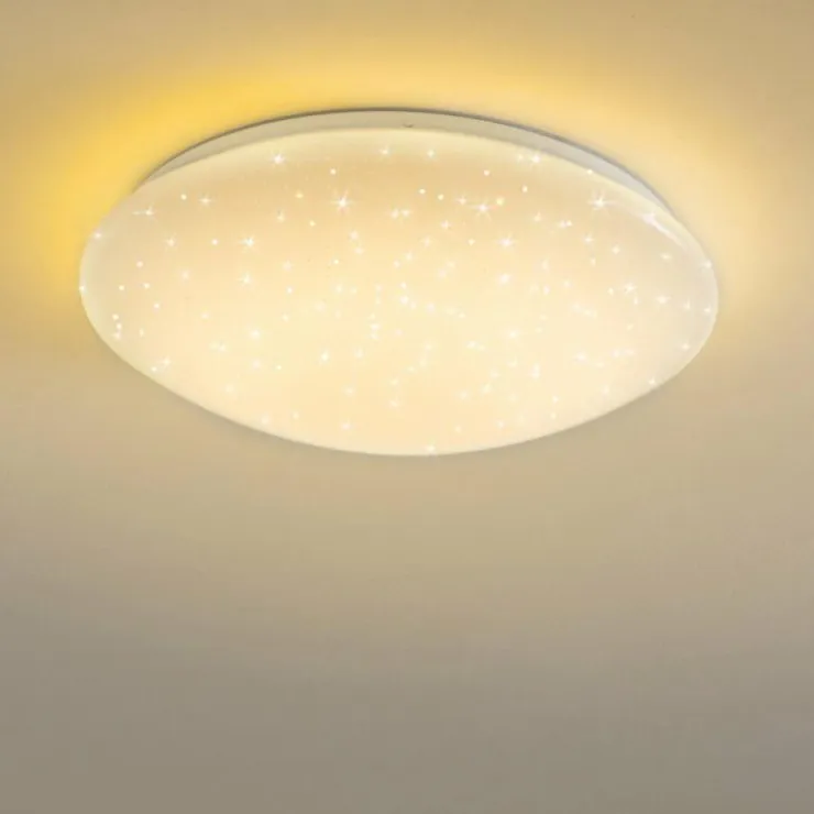 hofstein Éclairage Led|Plafonnier FOXES LED Blanc, 1 lumière, Télécommandes, Changeur de couleurs