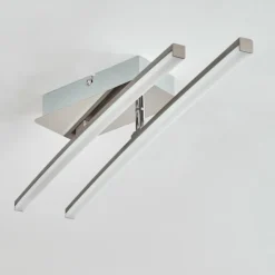 hofstein Éclairage Led|Plafonnier Georgina LED Chrome, 2 lumières