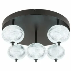 Luminaires Globo Lighting Éclairage Led|Plafonnier Globo AIDA LED Noir, 5 lumières