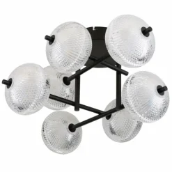Luminaires Globo Lighting Éclairage Led|Plafonnier Globo AIDA LED Noir, 7 lumières