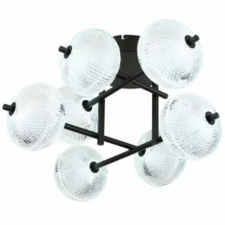 Luminaires Globo Lighting Éclairage Led|Plafonnier Globo AIDA LED Noir, 7 lumières