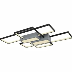 Luminaires Globo Lighting Éclairage Led|Plafonnier Globo AIGINA LED Noir, 1 lumière, Télécommandes
