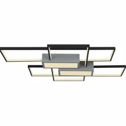 Luminaires Globo Lighting Éclairage Led|Plafonnier Globo AIGINA LED Noir, 1 lumière, Télécommandes