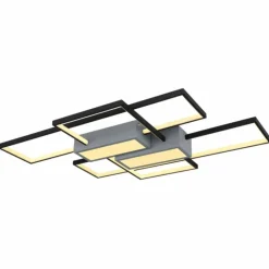 Luminaires Globo Lighting Éclairage Led|Plafonnier Globo AIGINA LED Noir, 1 lumière, Télécommandes