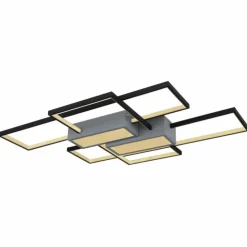 Luminaires Globo Lighting Éclairage Led|Plafonnier Globo AIGINA LED Noir, 1 lumière, Télécommandes