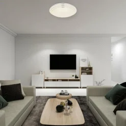 Luminaires Globo Lighting Éclairage Led|Plafonnier Globo ALEY LED Blanc, 1 lumière, Télécommandes